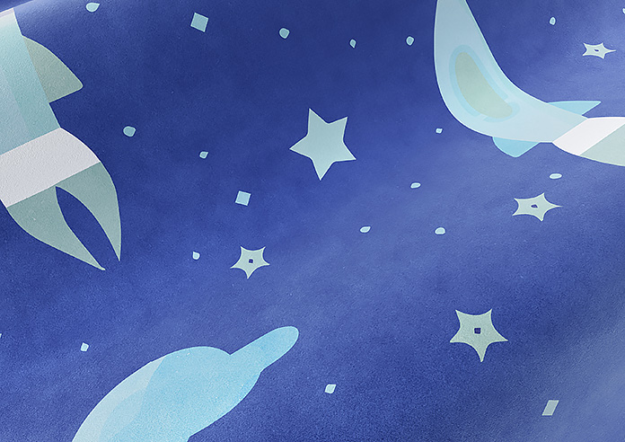 Blast Off, Blue Comet - Made to Measure Curtains - Image 4